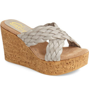 SBICCA Etta Braided Slide Platform Wedge Sandals 9